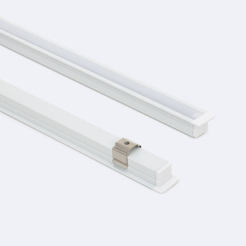 Bild von Aluminiumprofil Einbau Schmal für LED Streifen bis 6 mm mit durchgehender Abdeckung