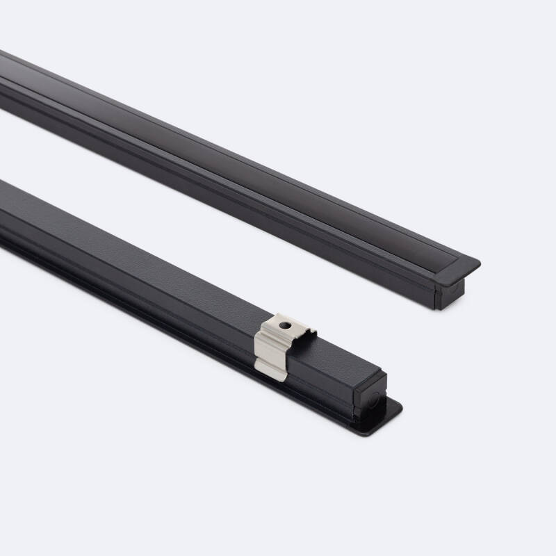 Produkt von Aluminiumprofil mit durchgehender Abdeckung Einbau Schmal 2m für LED Streifen bis 6 mm 