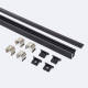 Produkt von Aluminiumprofil mit durchgehender Abdeckung Einbau Schmal 2m für LED Streifen bis 6 mm 