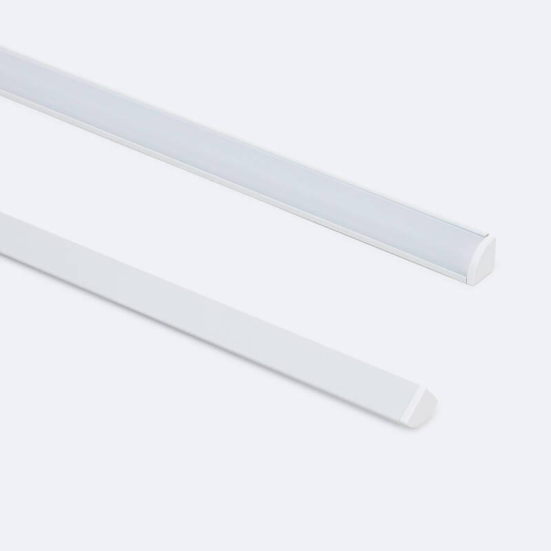 Bild von Aluminiumprofil Ecke Runde Abdeckung 2m für LED Streifen bis 5 mm 