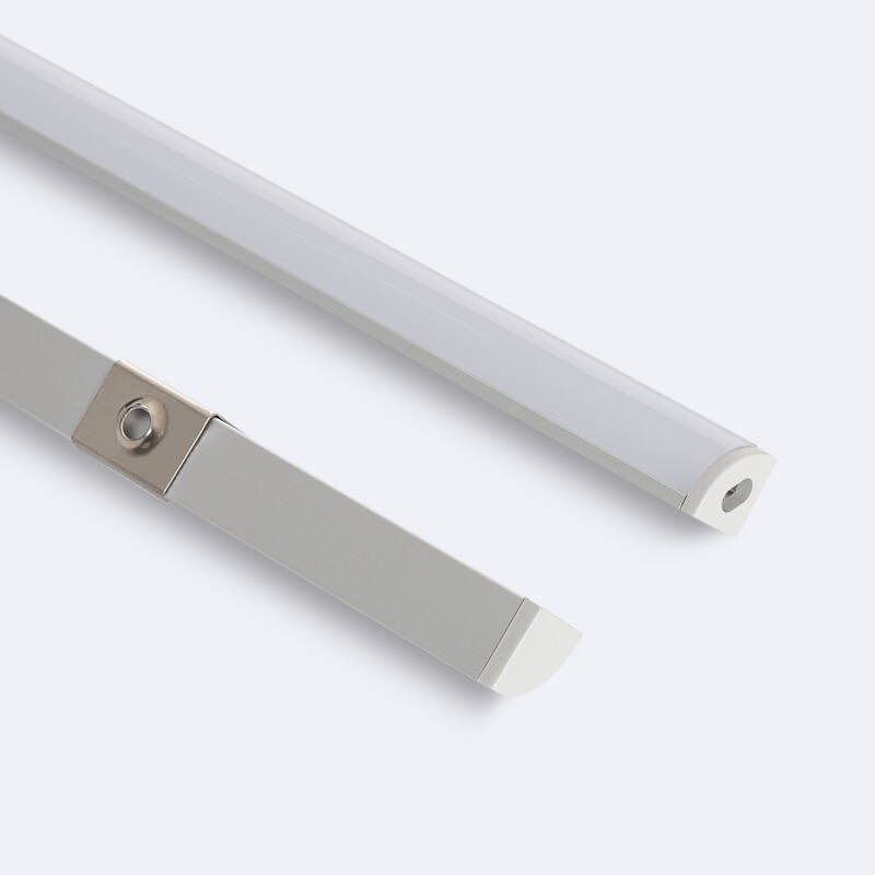 Afbeelding van Aluminium hoekprofiel met ronde afdekking 2m voor LED-strip tot 5 mm