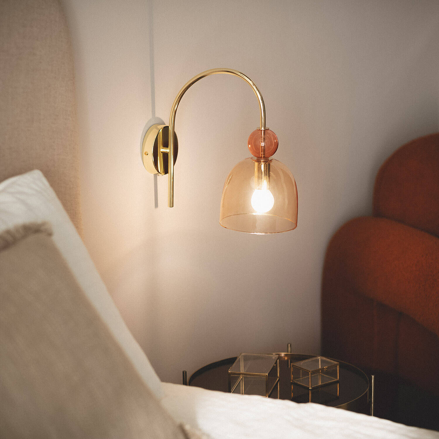 Lampa Ścienna z Metalu i Szkła Baudelaire - widok prezentacyjny