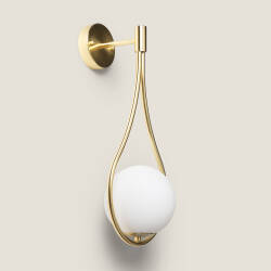 Product Lampe Murale Métal et Verre Moonlight