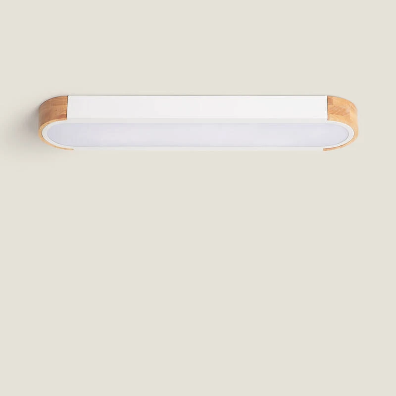 Bild von LED-Deckenleuchte 18W Holz und Metall 140x650 mm CCT Wählbar Dari Lang