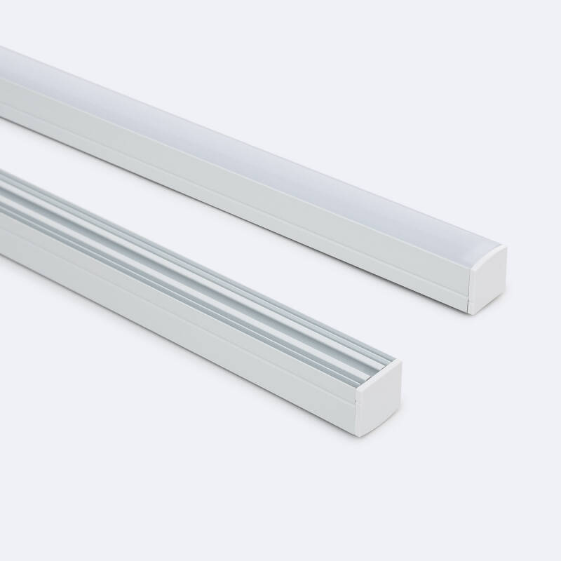 Image of Surface Aluminium Profile with Continuous Cover for LED Strip up to 13mm 