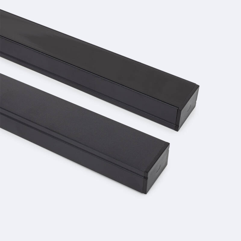 Bild von Aluminiumprofil Aufbau für LED Streifen bis 22 mm mit durchgehender Abdeckung
