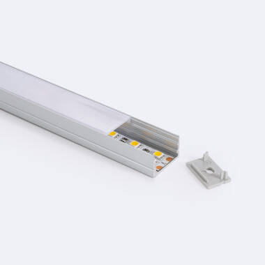 Aluminiumprofil Oberfläche mit durchgehender Abdeckung für LED Streifen bis 20 mm