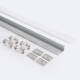 Image de Profilé Aluminium en Saillie avec Capot Continu pour Ruban LED jusqu'à 20 mm