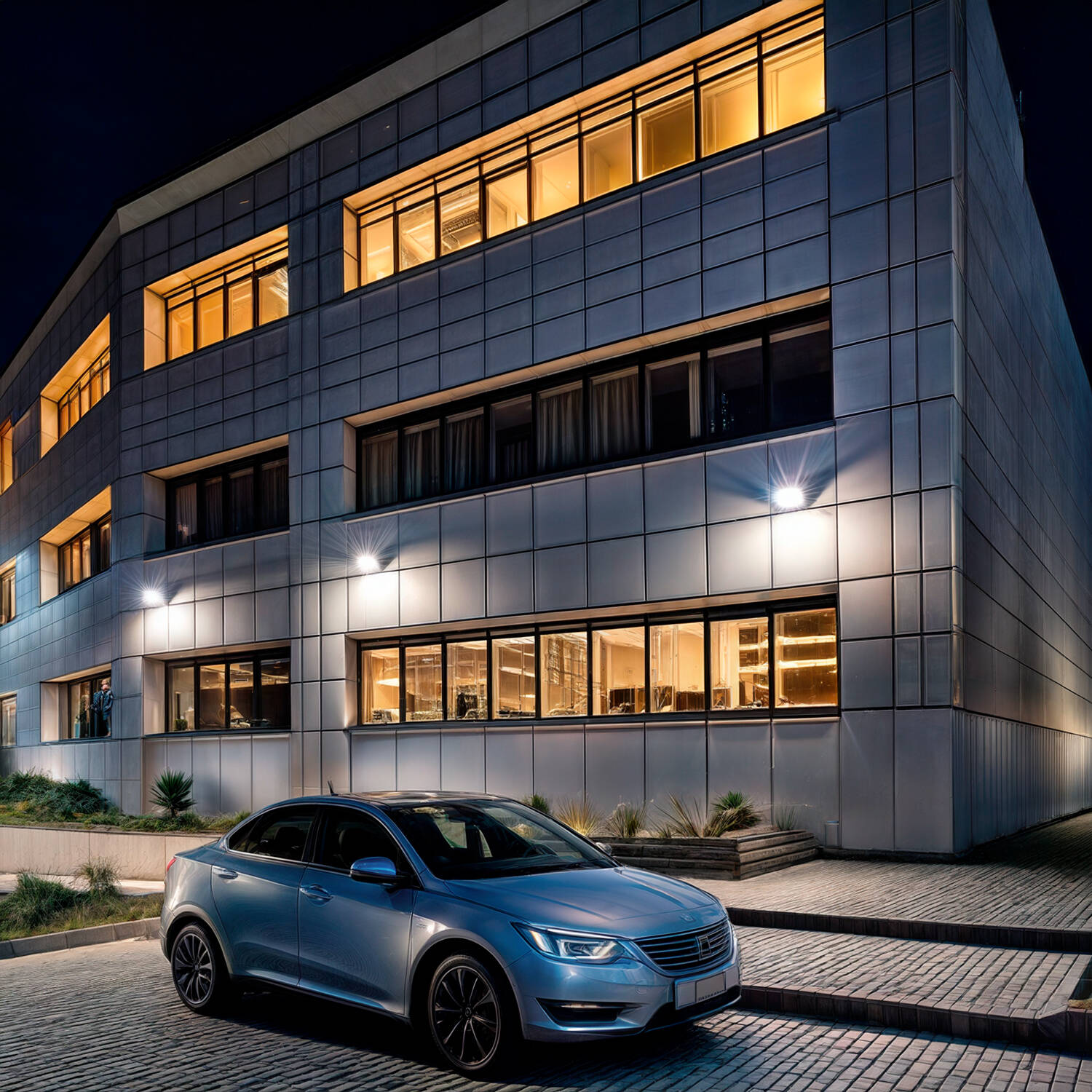 Naświetlacz LED 100W Regulacja TRIAC 170 lm/W IP65 ELEGANCE Slim PRO Biały - widok prezentacyjny