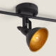 Image de Plafonnier Orientable Aluminium Emer 3 Spots Noir
