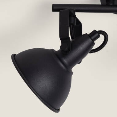 Afbeelding van Plafondlamp Verstelbaar Metaal  met 2 Spots Zwart Emer