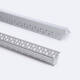 Image de Profilé Aluminium Intégration Plâtre/Placo Angle Arista Tira LED jusqu'à 9 mm avec Capot Continu