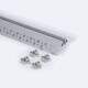 Image de Profilé Aluminium Intégration Plâtre/Placo Angle Arista Tira LED jusqu'à 9 mm avec Capot Continu