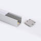 Bild von Aluminiumprofil Oberfläche mit durchgehender Abdeckung für LED Streifen bis 24 mm