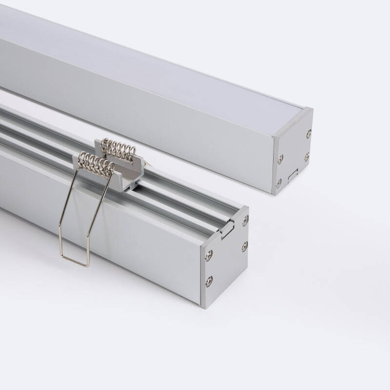 Bild von Aluminiumprofil Oberfläche mit durchgehender Abdeckung für LED Streifen bis 24 mm