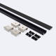 Afbeelding van Aluminium profiel Opbouw 2 m voor LED Strip tot 10 mm
