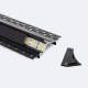 Bild von Aluminiumprofil Einbau für Gips/Stuckdecke für LED Streifen bin20mm mit durchgehender Abdeckung