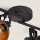 Image de Plafonnier Orientable Métal 4 Spots Noir Emer 
