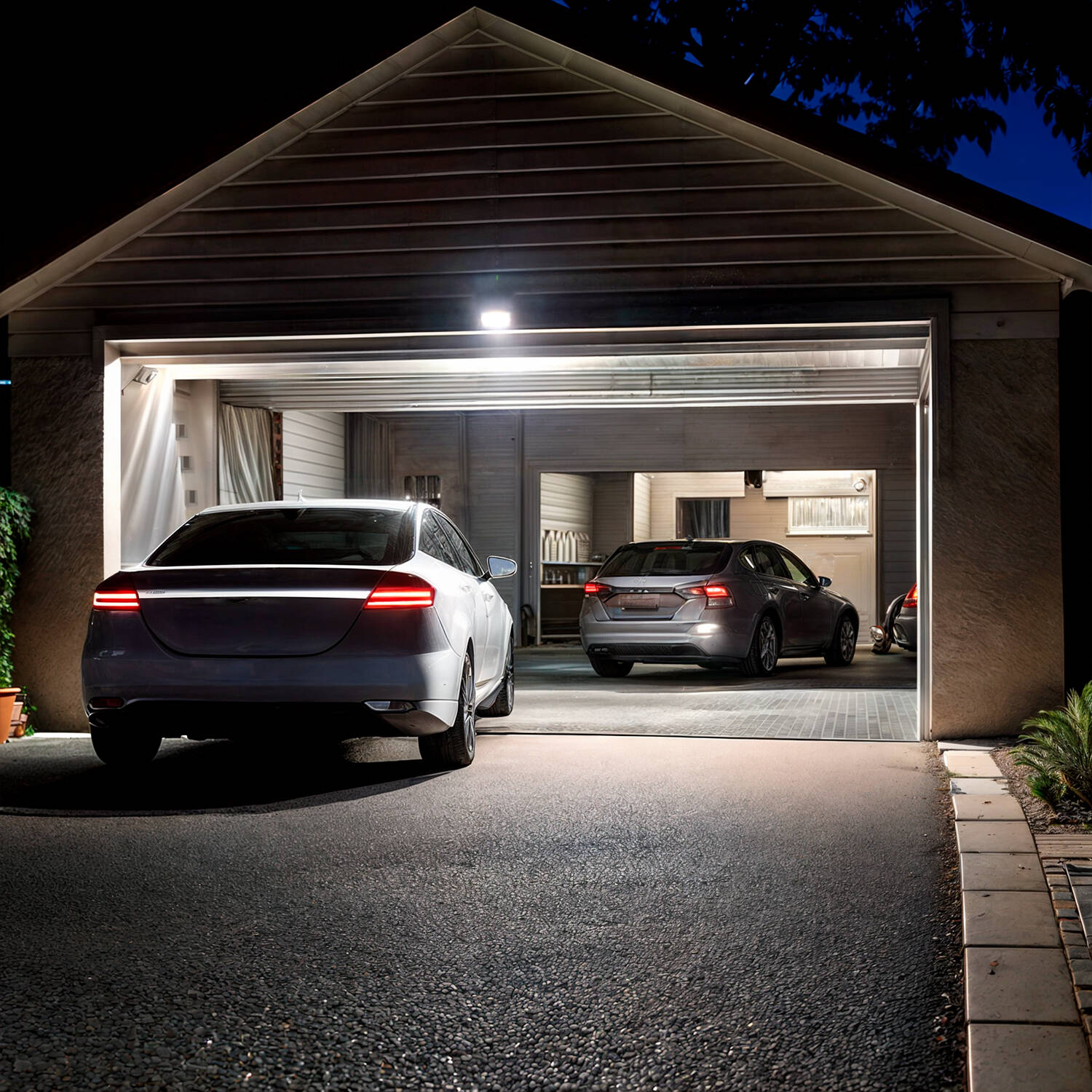 Naświetlacz LED 10W 120lm/W IP65 Slim Szklany Czarny - widok szczegółowy