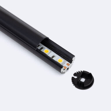 Aluminiumprofil Rund Hängend und für Oberfläche 2 für LED Streifen bis 11mm