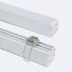Bild von Aluminiumprofil Aufbau mit eingebauter Befestigung durch Clips für LED Streifen bis 24 mm mit durchgehender Abdeckung