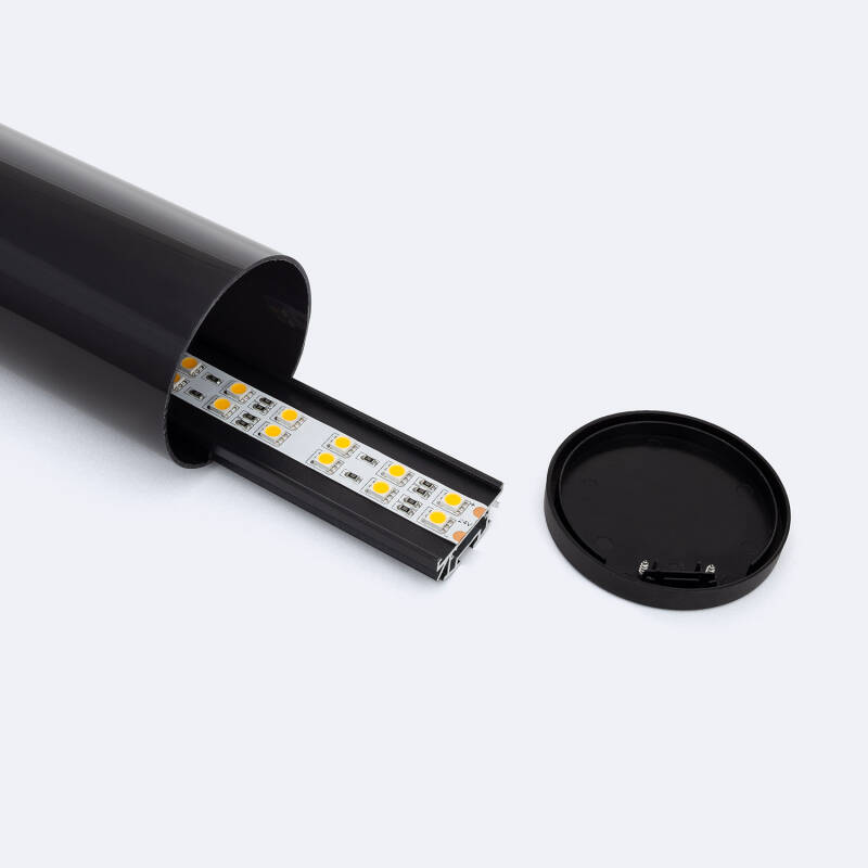 Product van Aluminium ophangprofiel  rond 2m voor LED Strip tot 22 mm