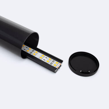 Profilé Aluminium Suspendu Rond 2m pour Ruban LED jusqu'à 22 mm