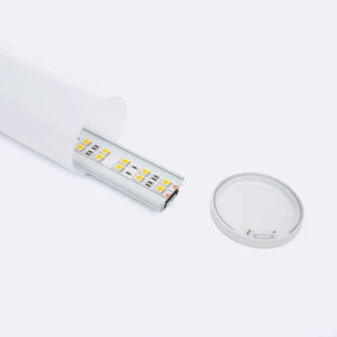 Profilé Aluminium Suspendu Rond 2 m pour Rubans LED jusqu'à 22 mm