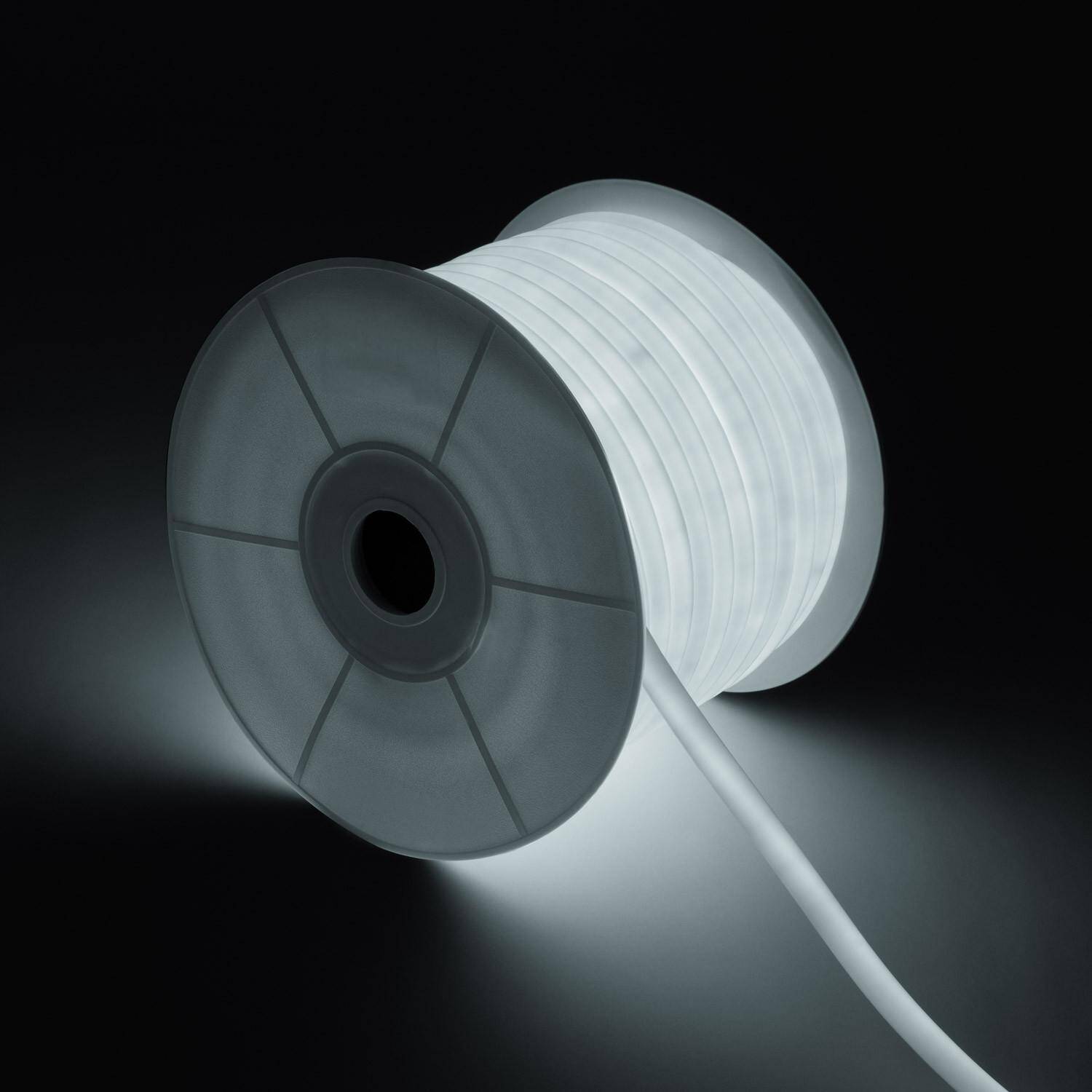 Taśma Led Neon Ściemnialna 220V ROLKA 50m Zimny Biały Okrągły 360 9W/m Cięcie 100cm IP67 - parametry