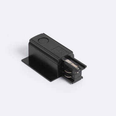 Connector 'Left Side' Driefasig naar Net voor Borgia Inbouw Aluminium Rail