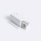 Image de Connecteur 'Left Side' Triphasé pour Rail Encastré Aluminium
