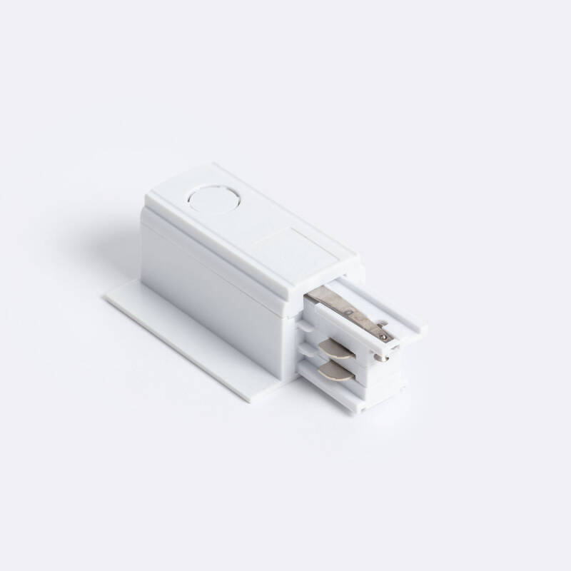 Image de Connecteur 'Left Side' Triphasé pour Rail Encastré Aluminium