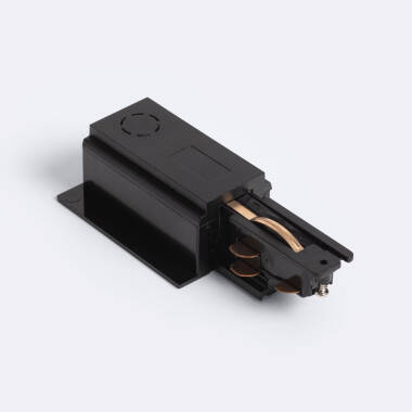 Left Side Mains Feed Connector for Recessed Aluminium DALI 3-Circuit Track