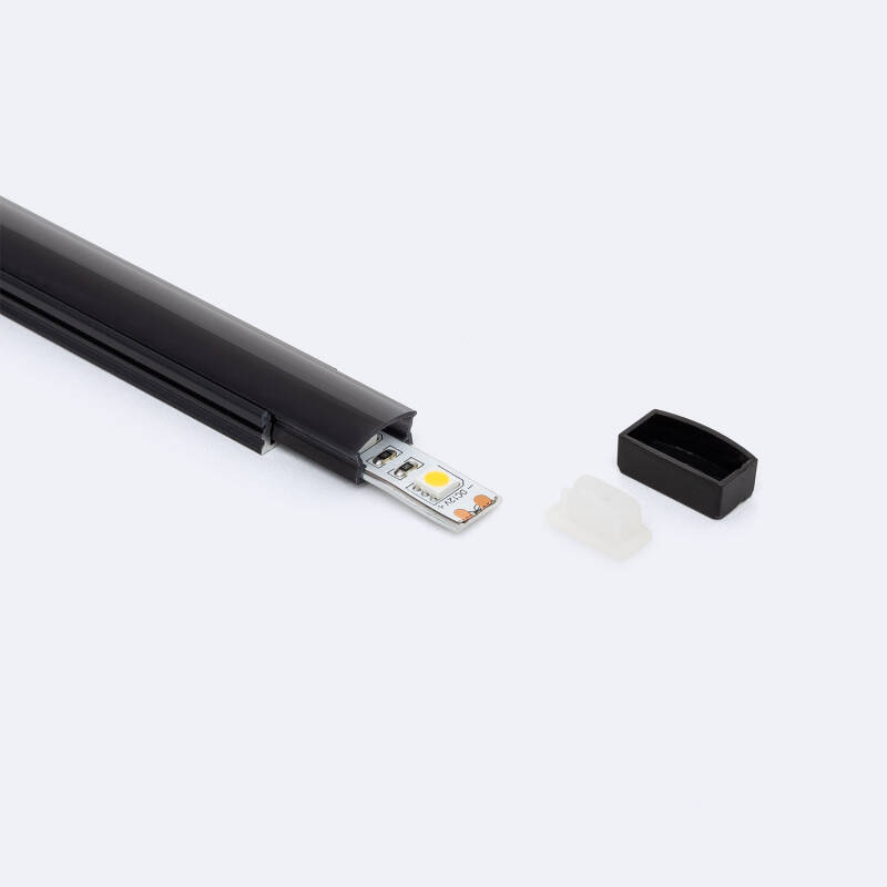 Image of 2m Watertight Aluminium Surface Profile for LED Strip up to 8mm IP65