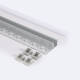 Image of Aluminium Recessed Plaster/Plasterboard Profile with Continuous Cover for LED Strip up to 8mm