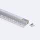 Image of Aluminium Recessed Plaster/Plasterboard Profile with Continuous Cover for LED Strip up to 8mm