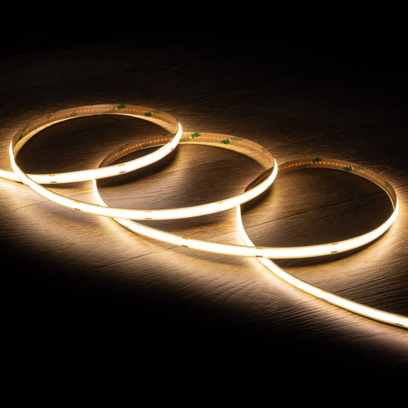 Bild von LED-Streifenrolle 24V COB 320 LED/m 20m 11W/m 1100lm/m Breite 8mm Schnitt 10cm IP20 CRI90