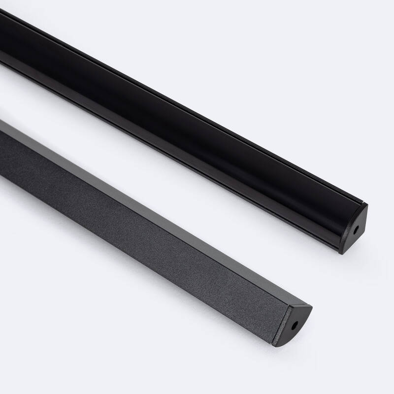 Bild von Aluminiumprofil Ecke rund mit durchgehender Abdeckung für LED-Streifen bis zu 10 mm