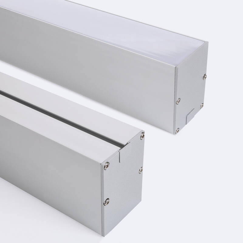 Image of Sixe Aluminium Surface & Suspended Profile with Continuous Cover for LED Strip up to 22mm