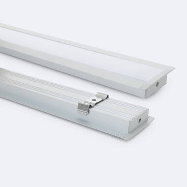 Aluminiumprofil Einbau mit durchgehender Abdeckung für LED Streifen bis zu 31 mm