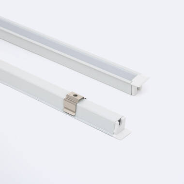Recessed 2m Aluminium Profile with 30º Tilt for LED Strip up to 6mm