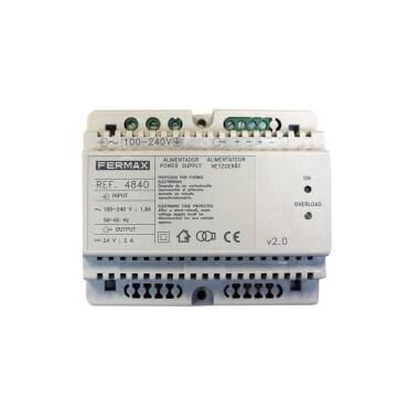 Napájecí Zdroj DIN6 100-240V AC + 24V DC 2.5A FERMAX 4840