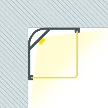 Product Aluminium Driehoekig Profiel 2m voor LED Strip tot 20mm