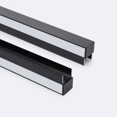 Aluminium Profile for Shelves with Continuous Cover for LED Strips up to 12mm