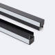 Image of Aluminium Profile for Shelves with Continuous Cover for LED Strips up to 12mm 