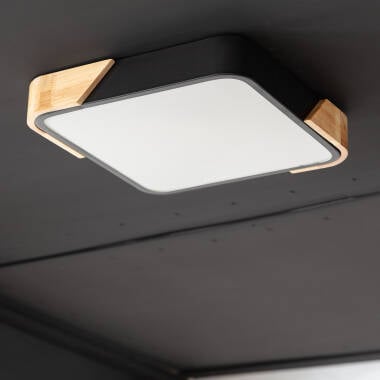 Afbeelding van Plafondlamp LED 18W Vierkant Hout 325x325 mm CCT Selecteerbaar Selecteerbare Semi-Dari
