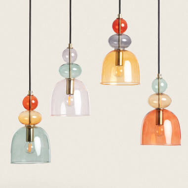 Image of Baudelaire Metal & Glass Pendant Lamp 