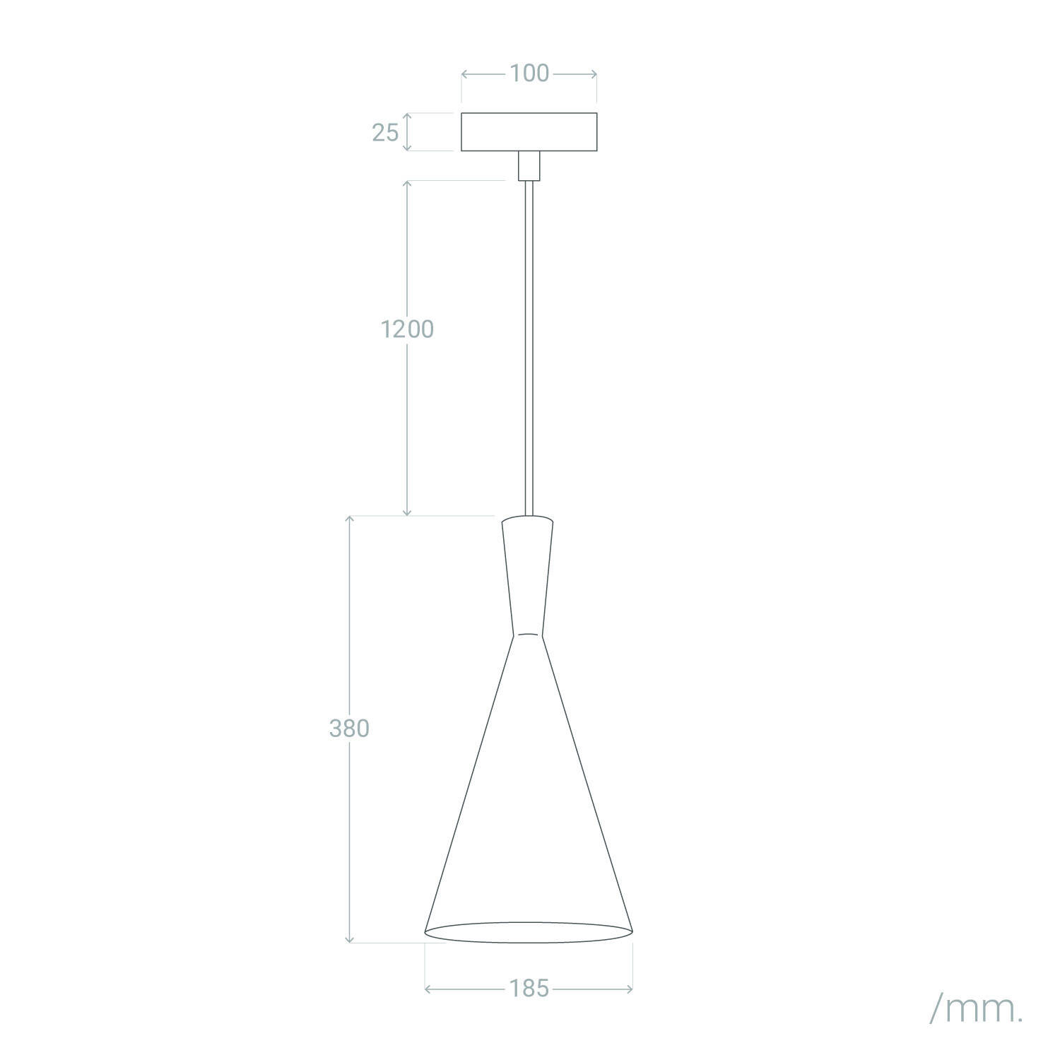 Lampa Wisząca Metalowa Lennon - parametry