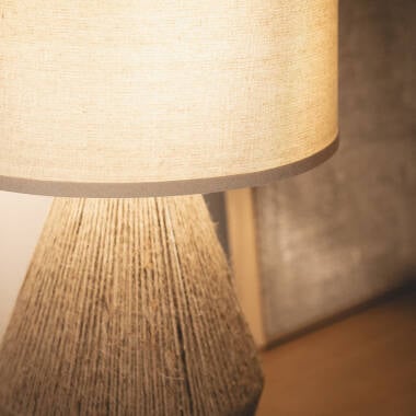 Image de Lampe à Poser Corde de Coton et Lin Dione 