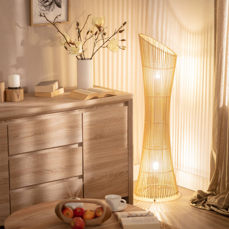 Stehlampe Bambus Marady - Ledkia